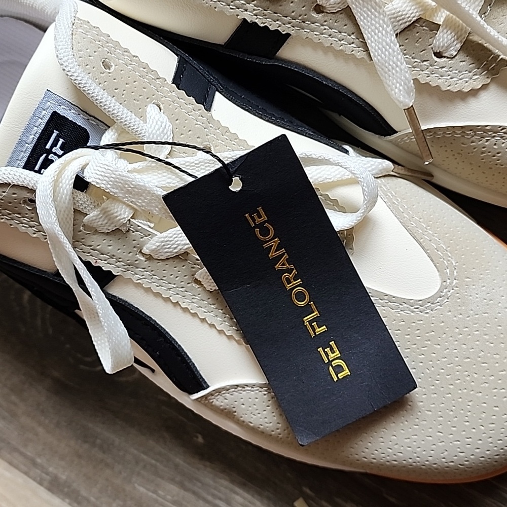 Cream and Black Sneakers - Picture 5 of 13